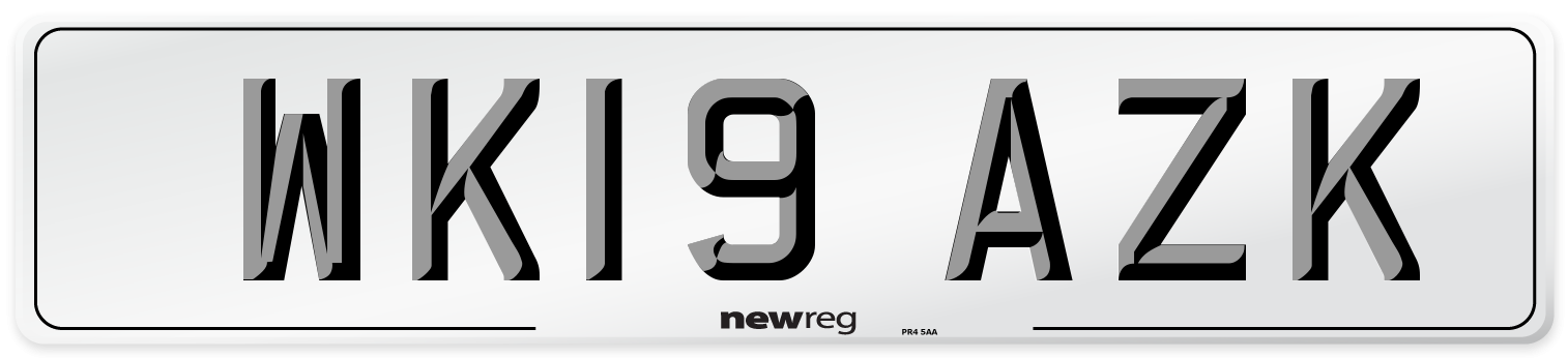 WK19 AZK Number Plate from New Reg